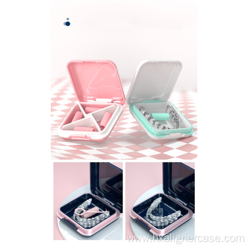 Beautiful Colorful Plastic Dental Denture Storage Boxes